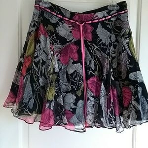 Betsey Johnson pleated floral skirt